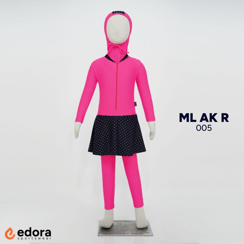Baju Renang EDORA Anak TK Baju Renang Muslimah Anak Perempuan Baju Renang Anak Muslimah TK Edora ML 