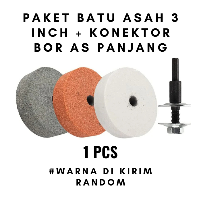 Paket Batu Gerinda Duduk  Asahan 3 Inch Mata Batu Asah Gerinda Angle Grinder 3"