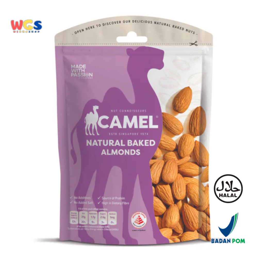 

CAMEL Natural Baked Premium Almond Nuts 135g - Kacang Almond Premium