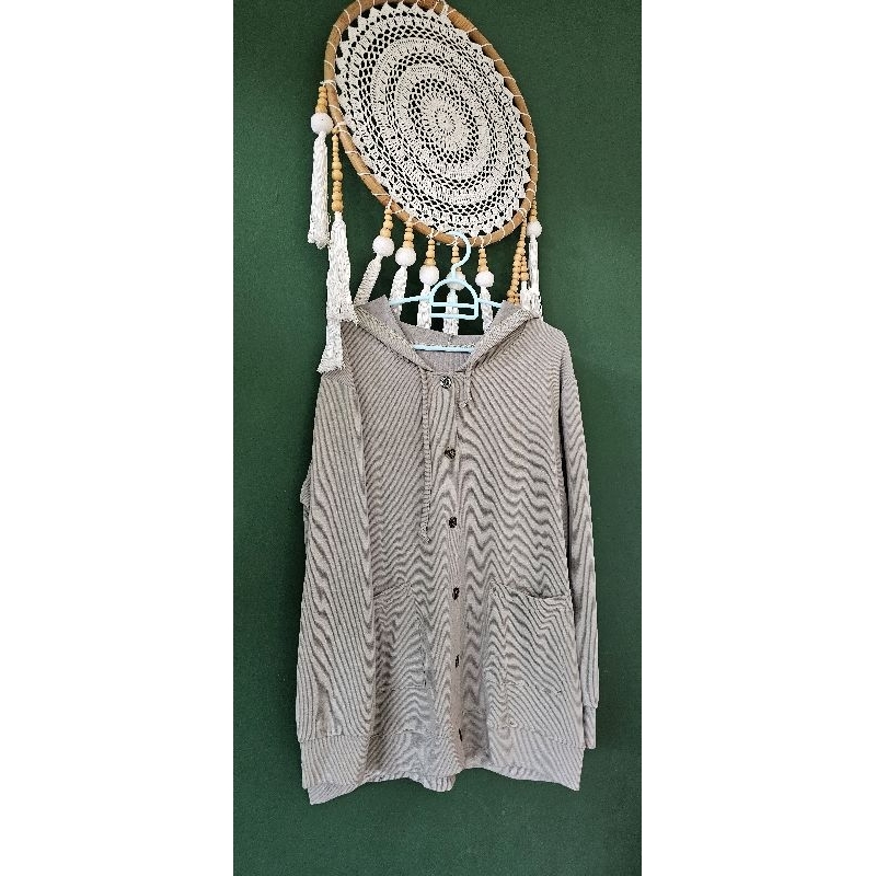 Hoodie Rib Sage Green