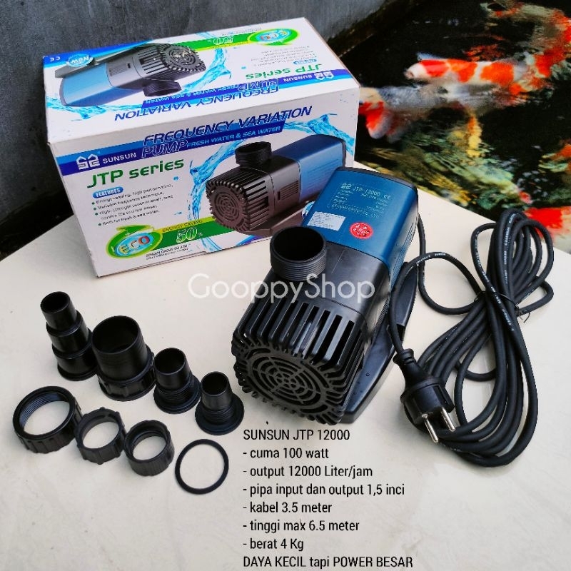 SUNSUN JTP 12000 / JTP12000 liter/jam Pompa Celup Kolam/Aquarium Hemat/Rendah