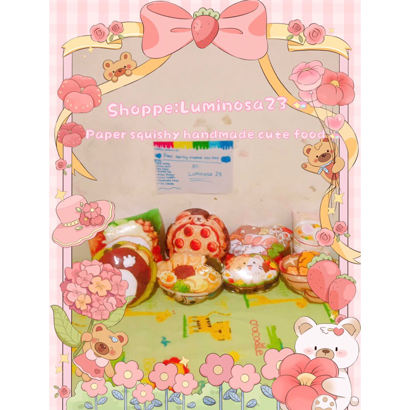 Paper squishy handmade kawaii Cute food