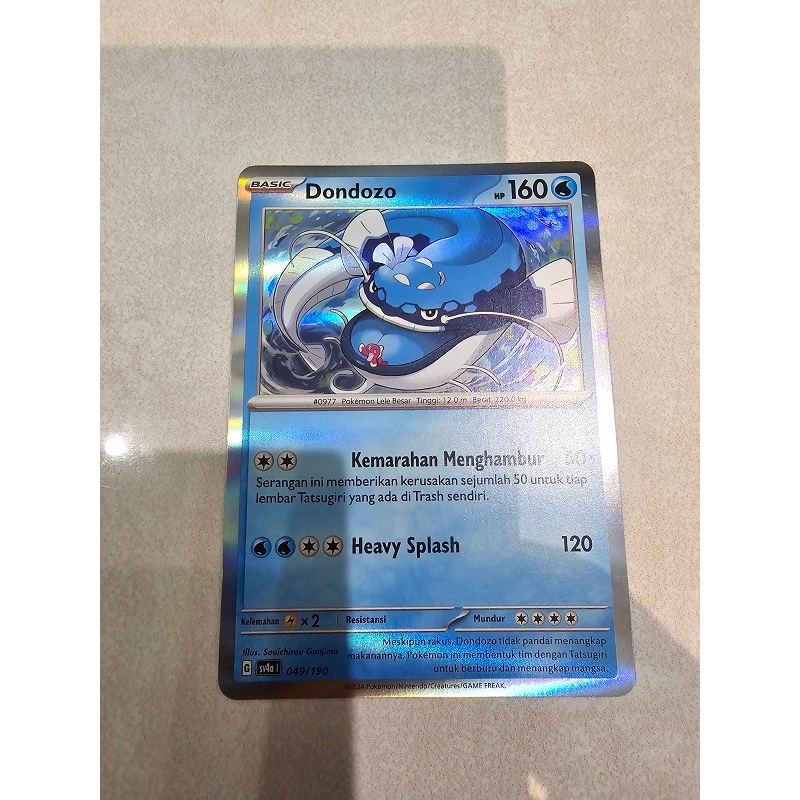 Paket kartu Pokemon Hologram Dondozo + Free 5 kartu Pokemon Random Non Hologram