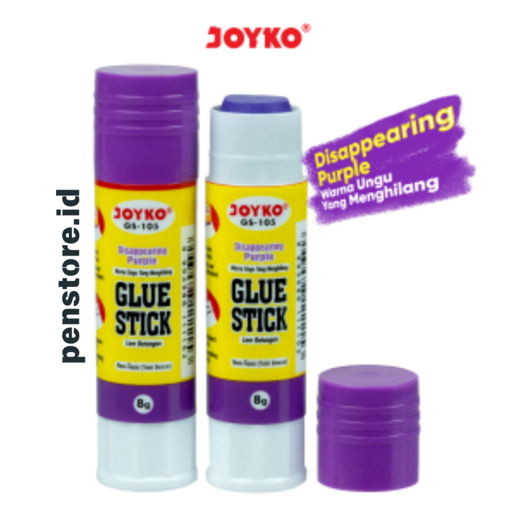 

(pcs) Lem Stick Joyko GS-105 (8gr) Ungu / Lem Putar Lucu