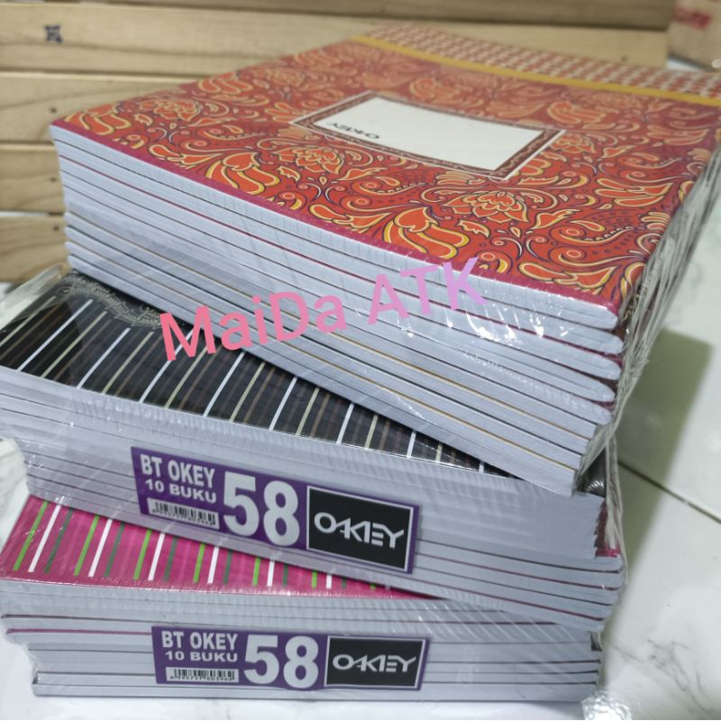 

Buku Tulis isi 58lemabr Sampul Batik OKEY 1Pak 10pcs