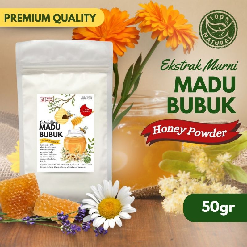 

Madu Bubuk Ekstrak Serbuk Madu Murni Honey Powder Premium Pemanis Alami
