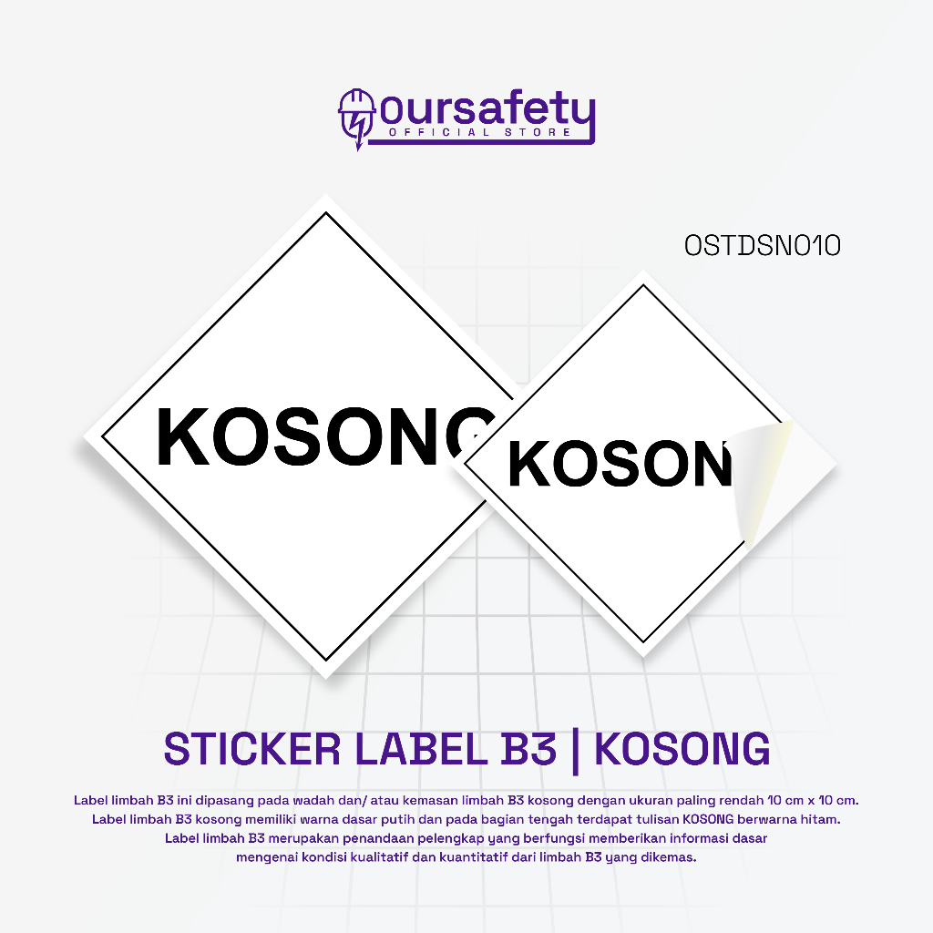 

Stiker B3 - Kosong - Label Keamanan Bahan Berbahaya