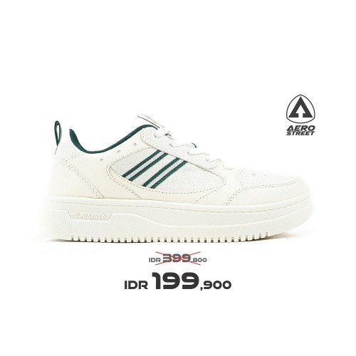Aerostreet 42 Oxford Natural Natural Hijau Tua - Sepatu Sneakers