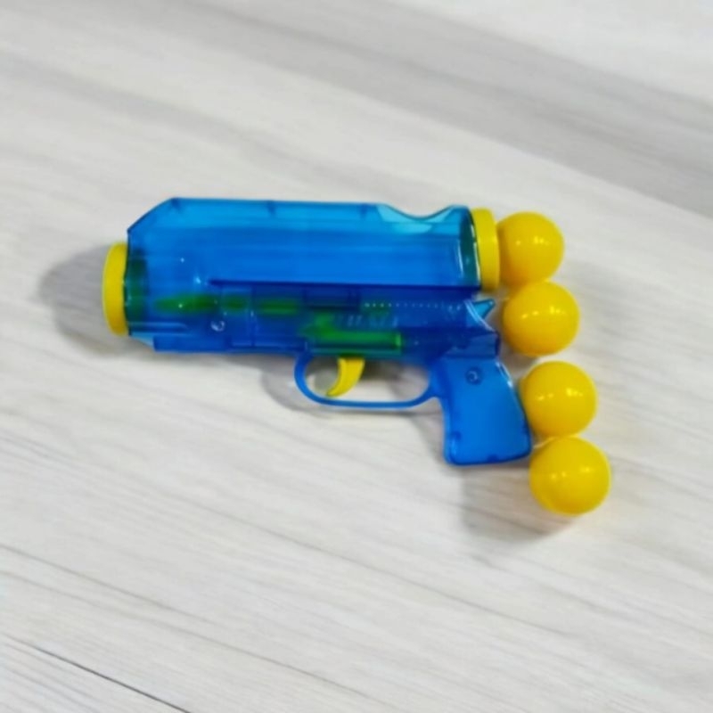 MAINAN TEMBAKAN PELURU BULAT PLASTIK PISTOL ANAK