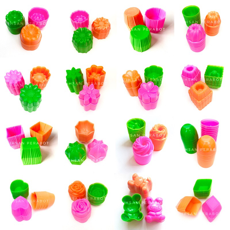 (12 pcs) Cetakan Putu Ayu / Cetakan Kue Jasmine Twister Sakura belimbing Talam / bolu kukus