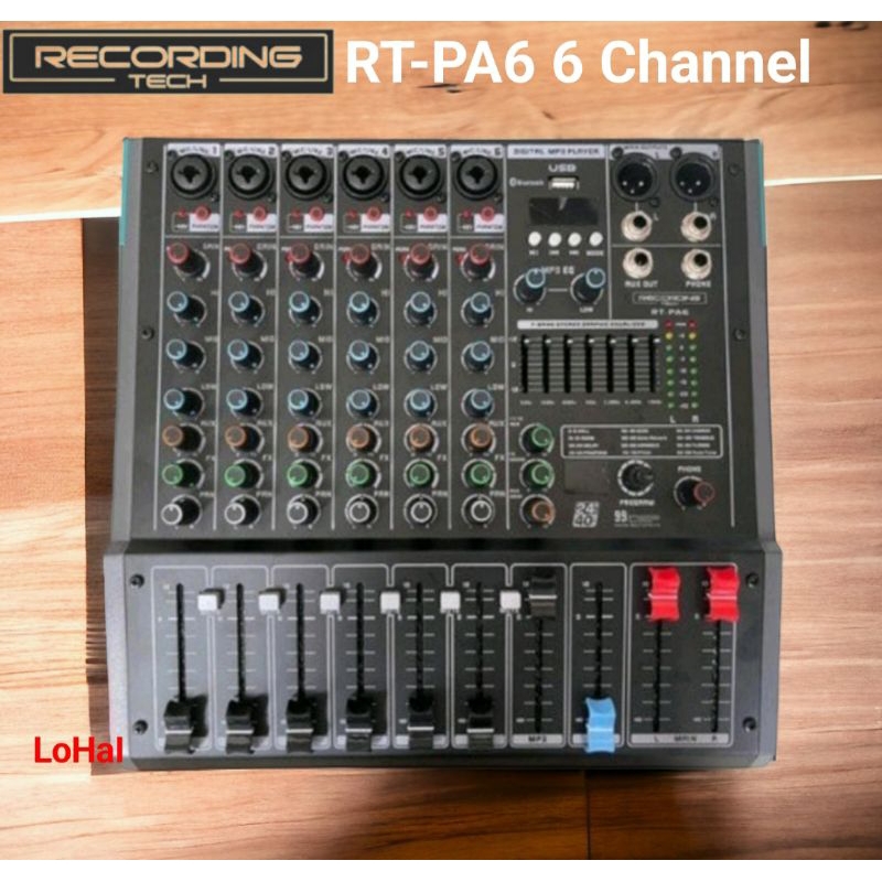 Recording Tech RT-PA6 Mixer Audio Professional Stereo RTPA6 RT PA6 Original