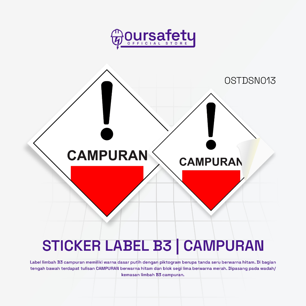 

Stiker B3 - Campuran - Label Keamanan Bahan Berbahaya