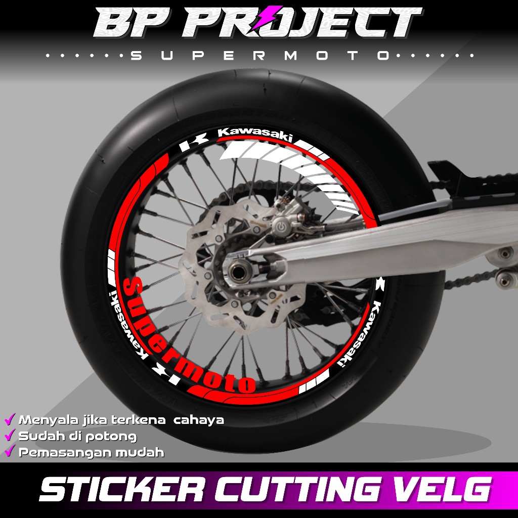 STICKER CUTTING VELG SUPERMOTO / LIST VARIASI STICKER VELG MOTOR KLX CRF DTRACKER