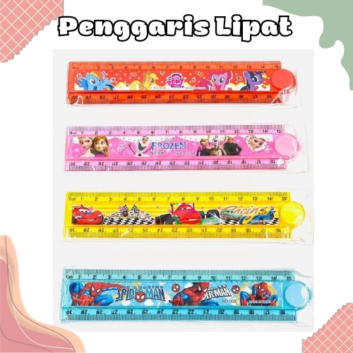 

Penggaris lipat karakter fancy lucu/Garisan lipat 30cm