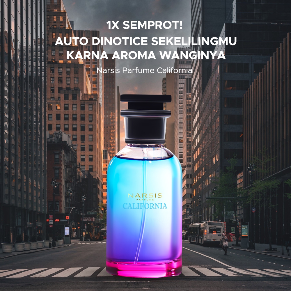 Narsis California parfum wanita tahan lama dan wangi 24 jam ori