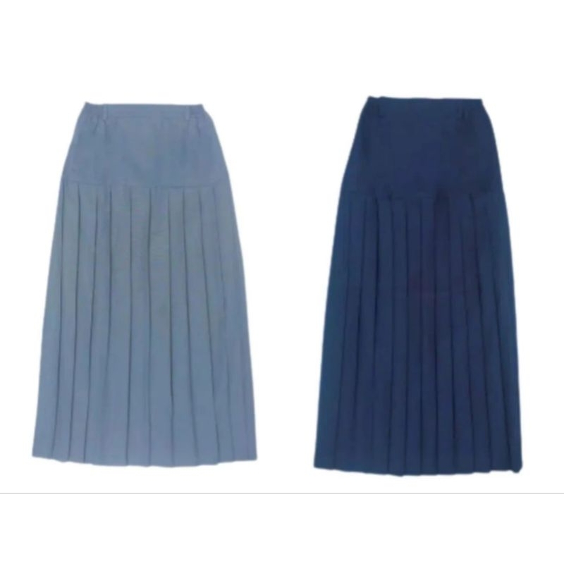 Rok Plisir Turun Pinggang Panjang SMP SMA Rok Plisir Panjang Seragam Sekolah Rok Seragam SMP Rok Ser