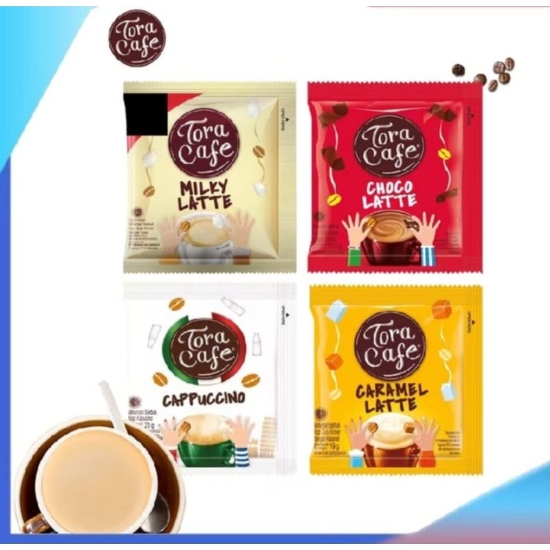 

Tora Cafe Torabika Cappucino Milky Latte Caramel Latte Choco Latte 19Gr