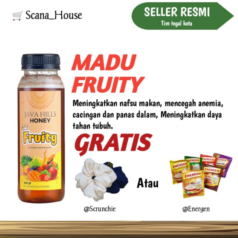 

Madu fruity 320gr | java Hills honey | madu herbal | madu asli | madu murni | uji lab | madu kesehatan | madu berkualitas