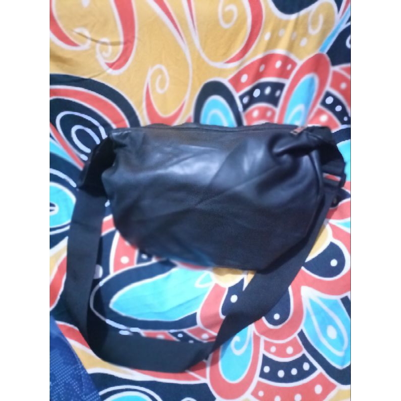 tas hitam lamb skin