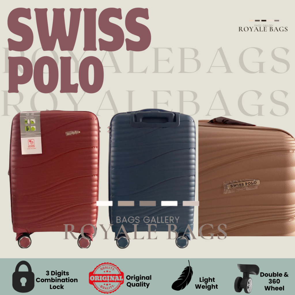 Swiss Polo Tas Koper 20 inch / 24 inch Original Light Weight Anti Pecah - Expandable Zipper