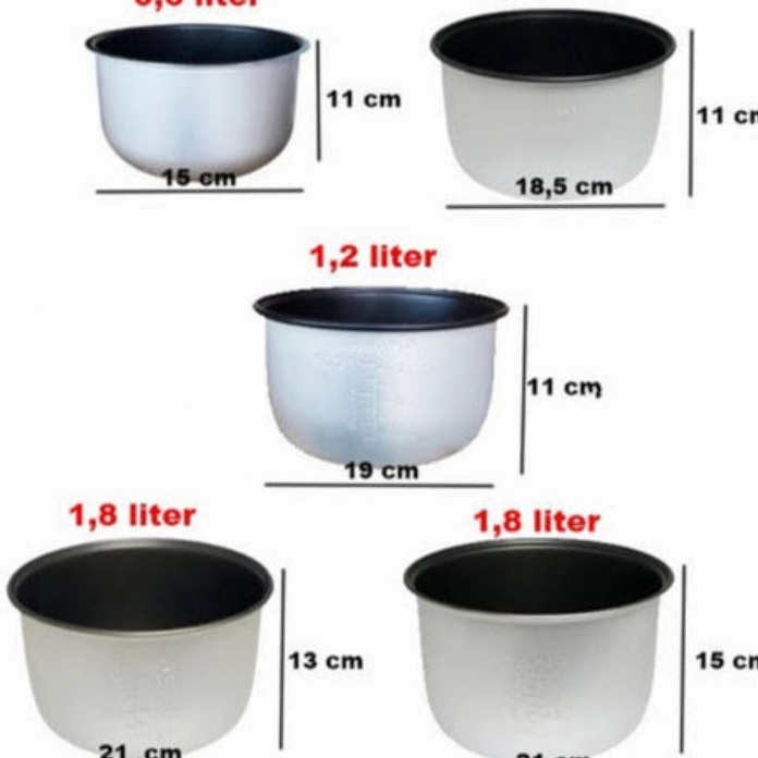 Promo SPAREPART PANCI INNER POT INNEOT TEFLON BISA COCOK UNTUK MAGIC COM RICE COOKER UKURAN KAPASITA