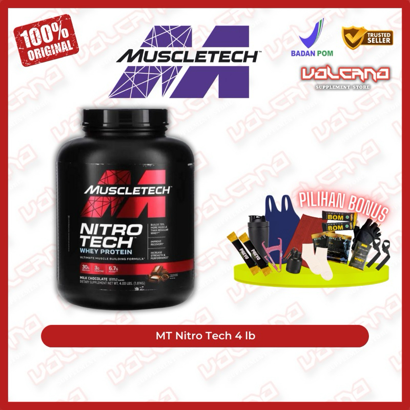 MT Nitro Tech 4 lb MuscleTech NitroTech lbs muscle whey isolate creatine
