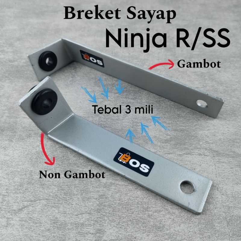 Breket Sayap Radiator Gambot Dan Non Gambot Ninja R SS