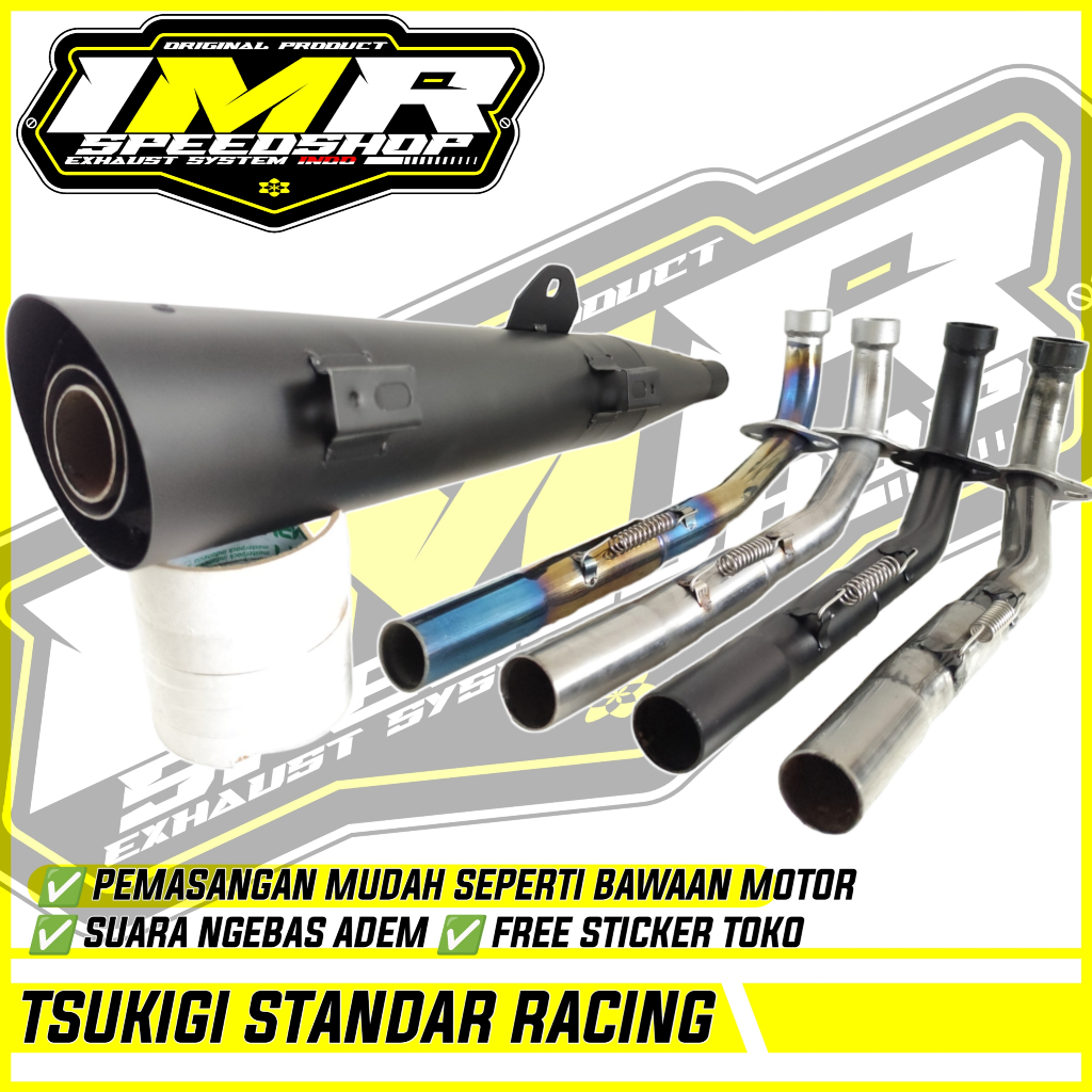 KNALPOT TSUKIGI STANDAR RACING KHARISMA KIRANA SUPRA FIT X 125 ABSOLUTE REVO Dll