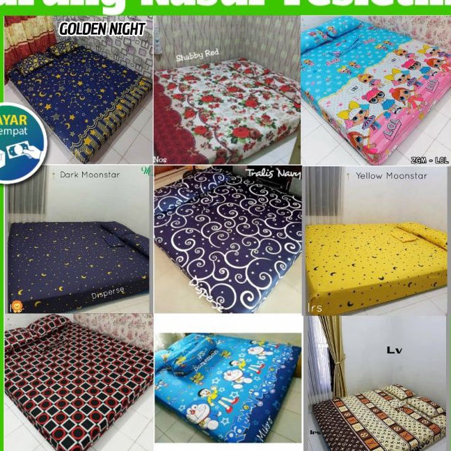 Promo Sarung urung kasur busa resleting no 1 no 2 18x2x15 16x2x15 karakter