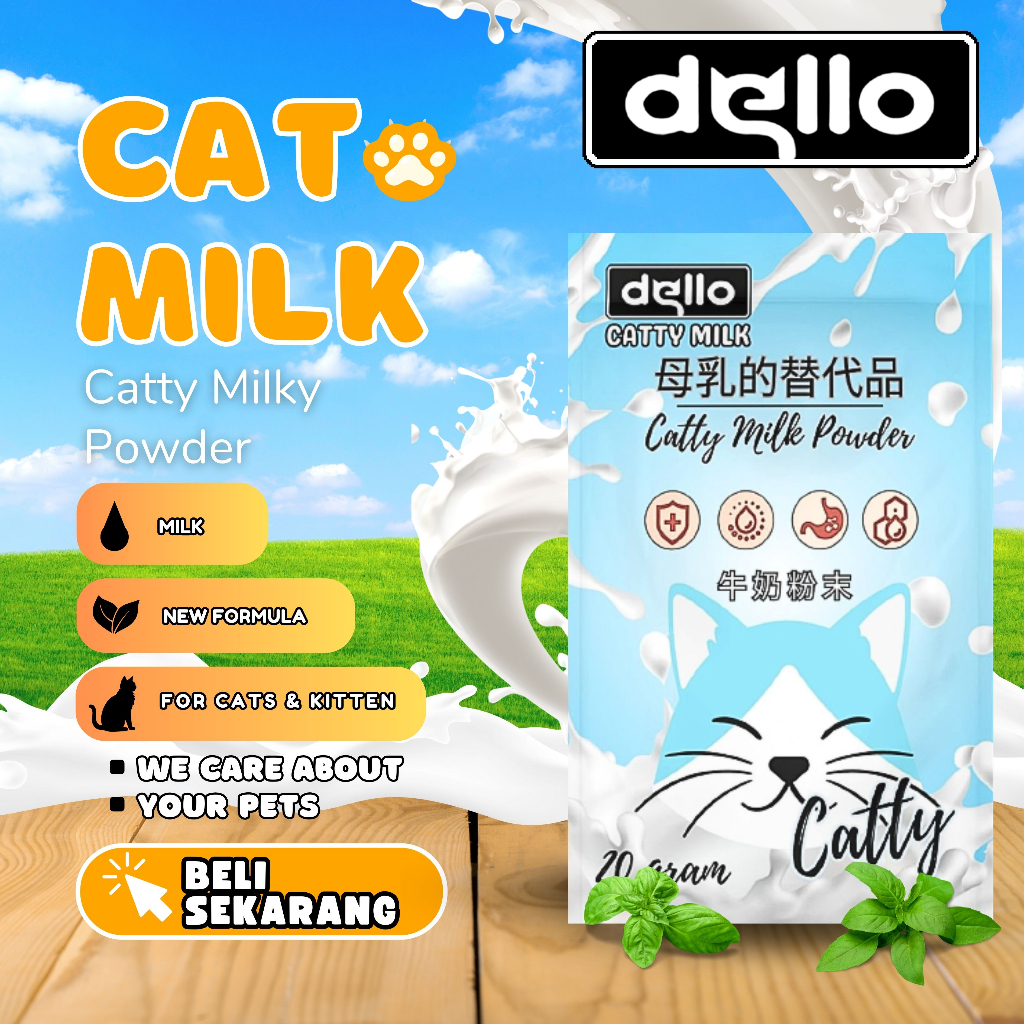 [1 SACHET] Pengganti Susu Induk Kucing Dello Susu Kitten Anak Bayi Kucing Baru Lahir (Harga per Sach