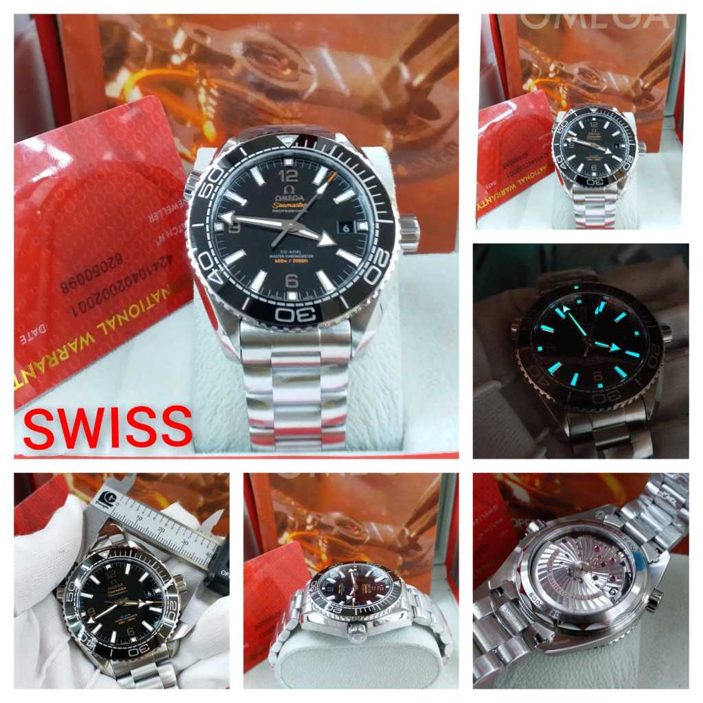 Jam tangan automatic swiss Pria Fosfor analog stainless