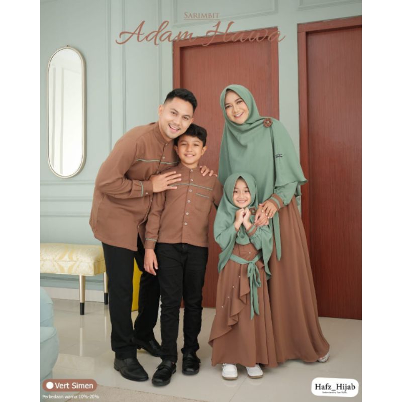Dilovable.id | SARIMBIT KELUARGA SARIMBIT ADAM HAWA POLOS KOMBINASI SARIMBIT LEBARAN BY. HAFZ HIJAB