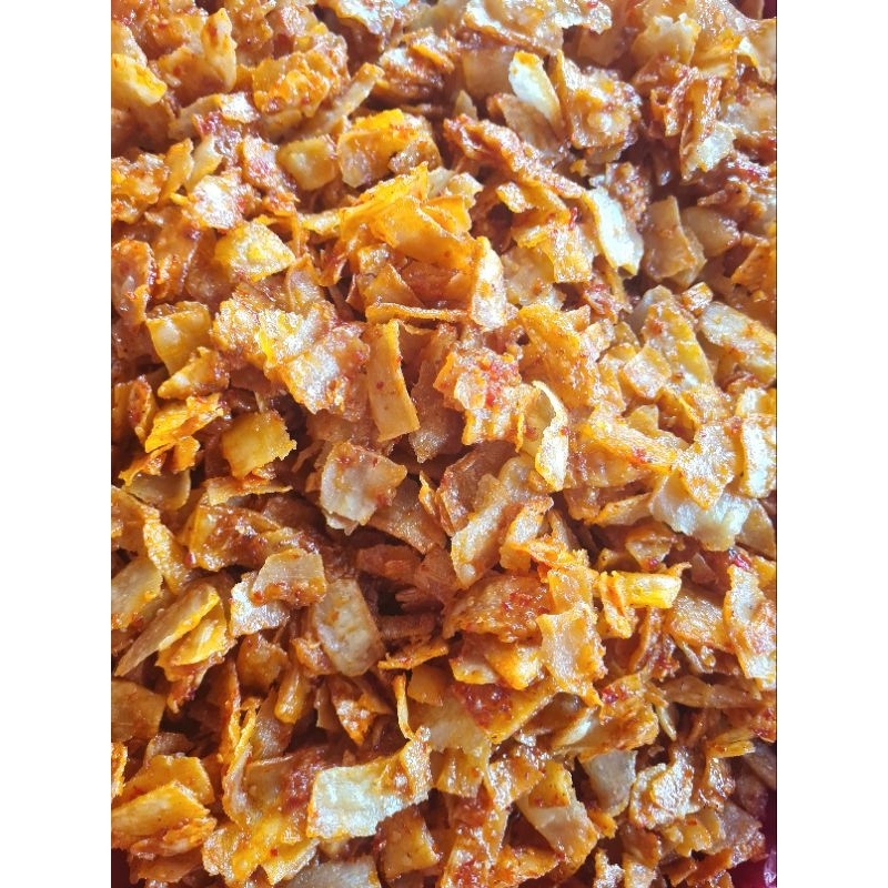 

Snack Cemilan Keripik Singkong Balado Pedas Murah Meriah (1KG)