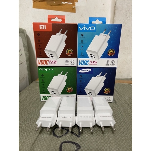 ATA Aceh - CHARGER 2 USB VOOC FAST CHARGING / CHARGER VOOC MICRO USB DAN TYPE C