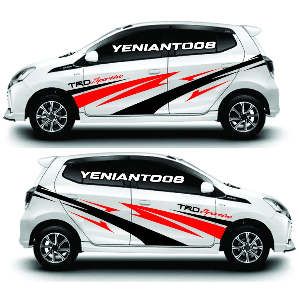 Stiker mobil daihatsu ayla stiker list minimalis mobil ayla agya brio jazz dll stiker universal (2pc