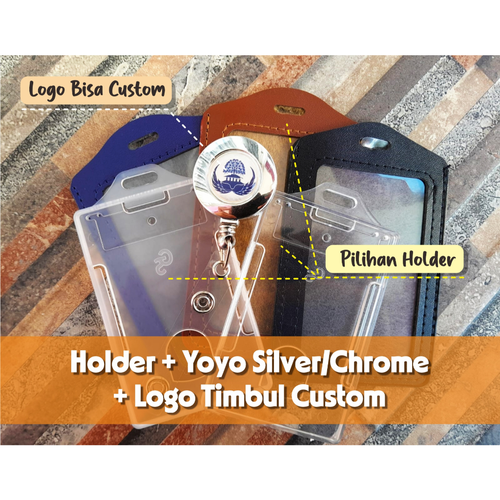 

Holder Yoyo Silver Chrome Berlogo Timbul Custom Satuan