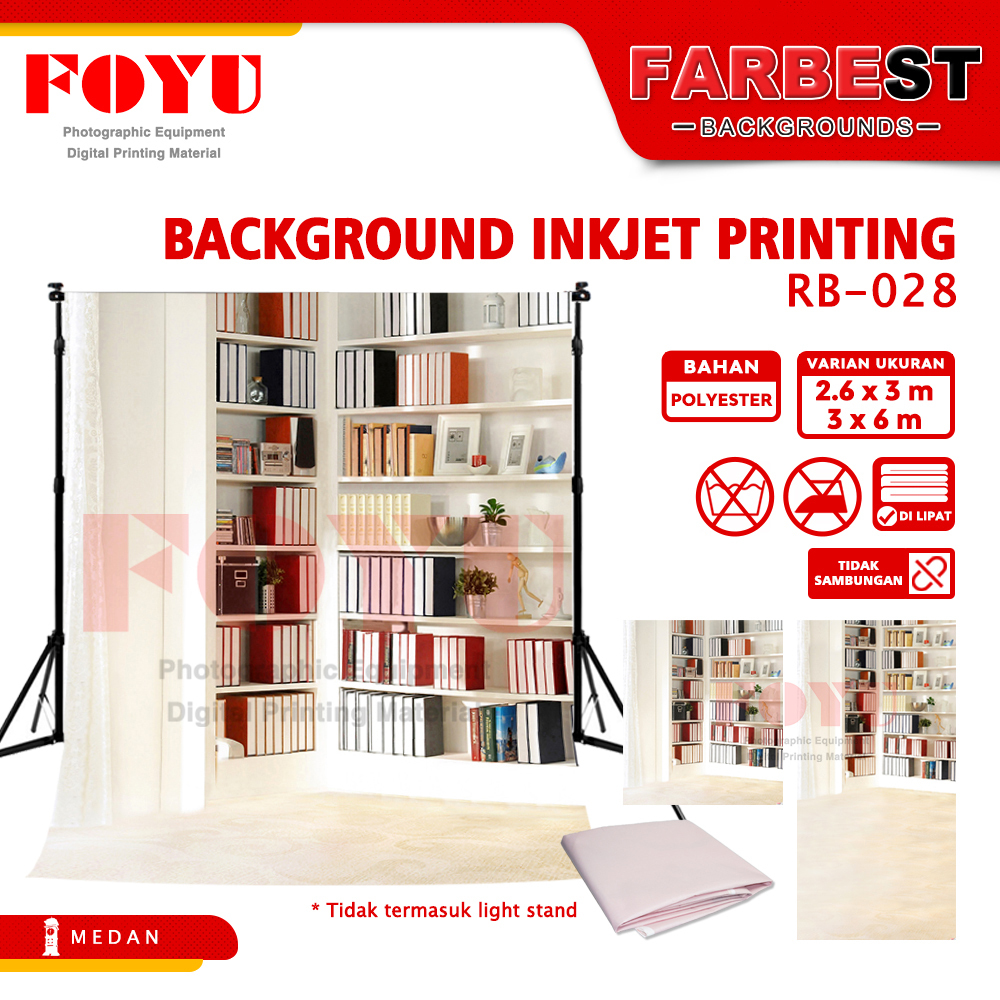 Background Backdrop Foto Photo Studio Inkjet Ukuran 2.6x3 3x6 M Meter Wisuda Graduation Gambar Rak B