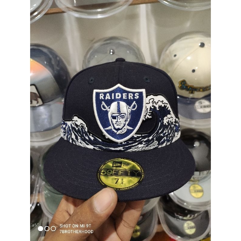 Topi New Era colabs NFL Raiders wave Kanagawa