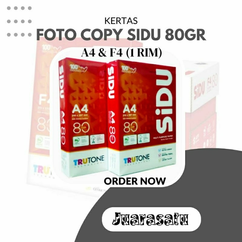 

Sinar dunia kertas fotocopy cetak 80gr A4 F4 folio