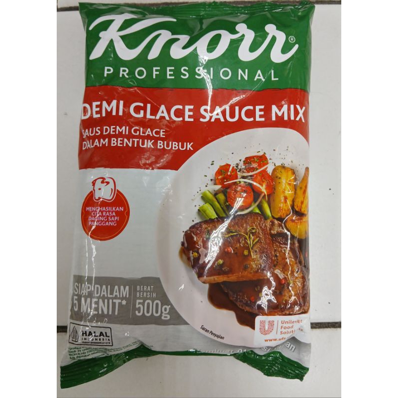 

Knorr Demi Glace Sauce Mix Saus Demi Glace Dalam Bentuk Bubuk 500g - HM