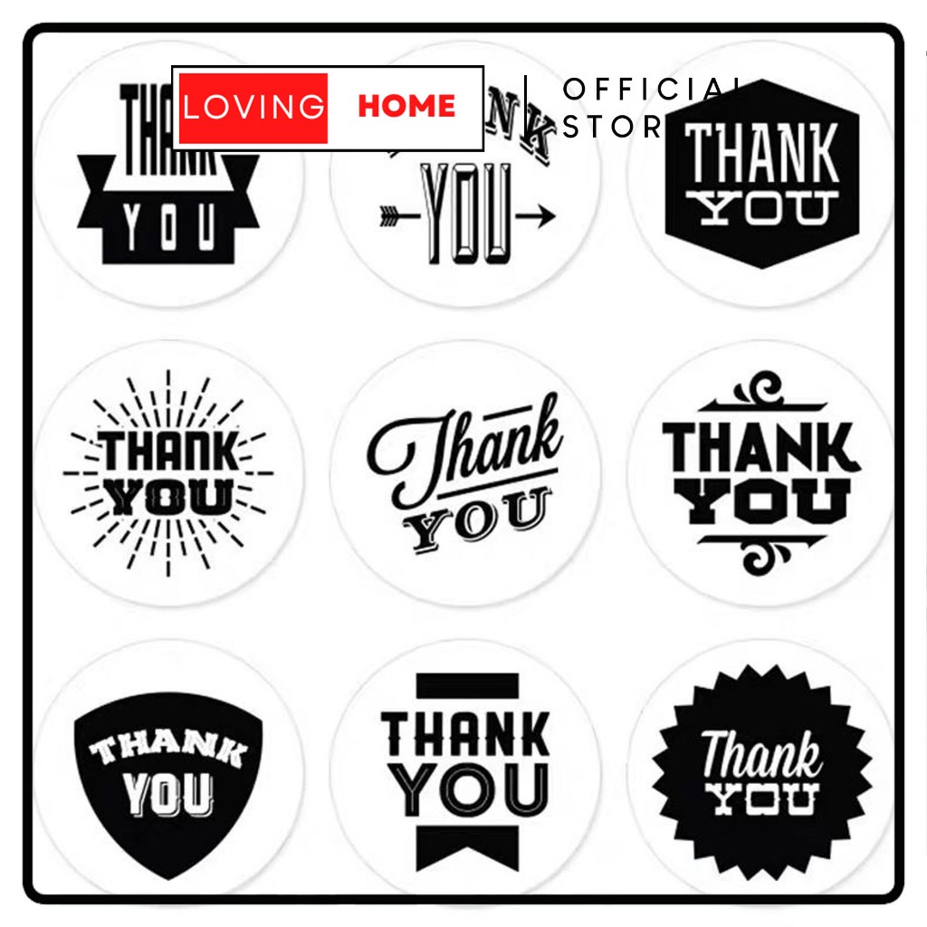 

LOVING HOME - Sticker Love Thank You Produk Baking Tempelan Produk