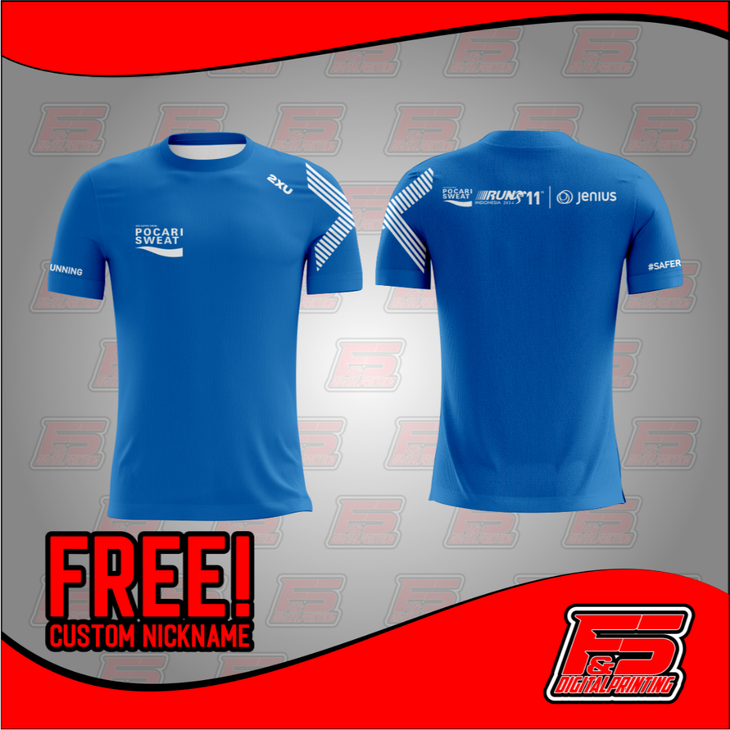 JERSEY POCARI RUNNING, RUNNING STYLE BISA CUSTOM NAMA