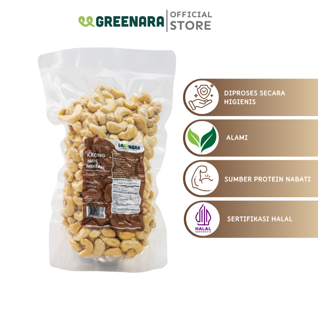 

Greenara - Kacang Mede Mentah 500gr / Raw Cashew