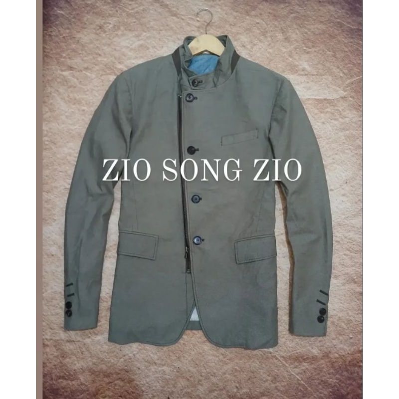 jaket blazer pria zio song zio bahan kanvas model slimfit bekas/second/preloved