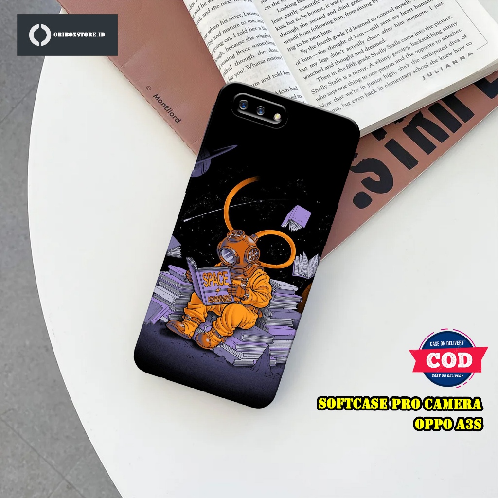 ORIBOXSTORE - Case OPPO A3S Terbaru - Motif Astronot - Casing OPPO A3S - Softcase OPPO A3S - Kesing 