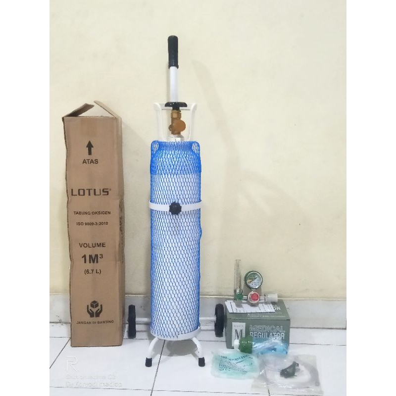 Tabung oksigen 1m3 lengkap / Tabung oksigen kumplit siap pake