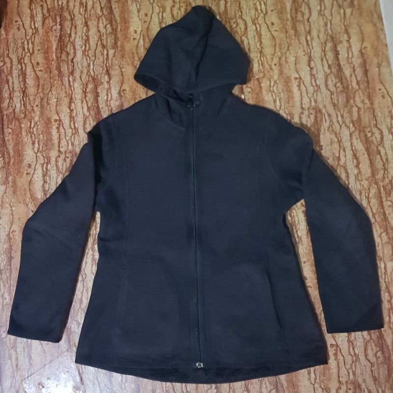 Uniqlo Sherpa ukuran XL (Reversible) Hoodie Zipper
