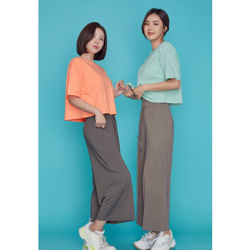 [Minne] STL Metro Overfit Crop Short Sleeve / Atasan Olahraga Crop Wanita STL Metro