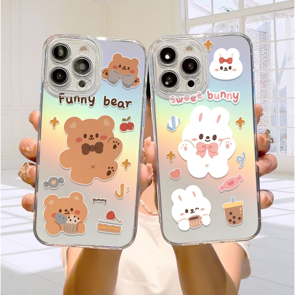 Case Hologram OPPO A5S A11K A12 A7 A15 A15S A57 A77S A58 4G Motif ( 36 ) Softcase Hologram Bening Te