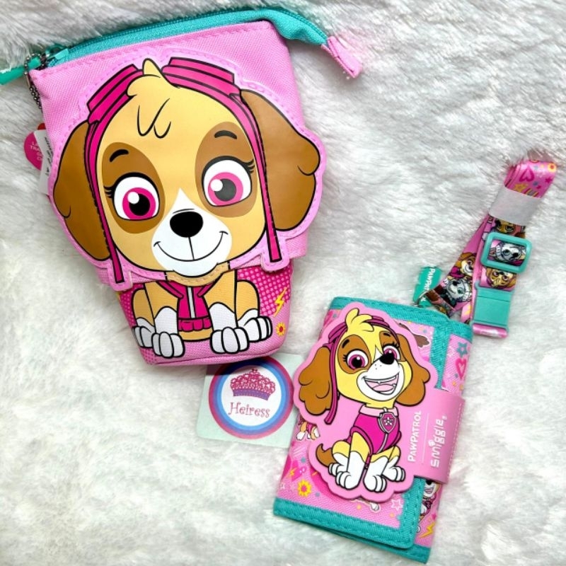 

Smiggle paw patrol pink pencil case slide tempat pensil wallet dompet